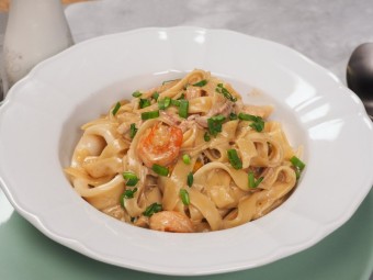 Фетучини с морепродуктами