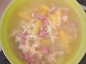 Быстрый суп с колбасой