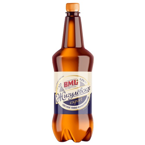 Пиво BML Жигулевское Export светлое 4.8% 1.2л