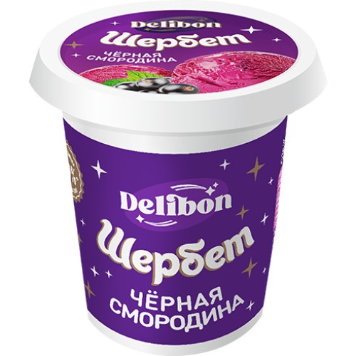 Десерт DELIBON Щербет взбитый из черной смородины 2% 80г
