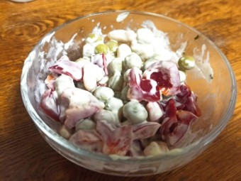 Салат «Нежность» с болгарским перцем и шампиньонами