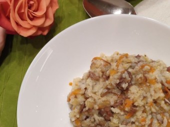 Рисовая каша с тушеной говядиной