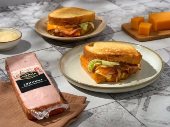 Горячий бутерброд с ветчиной и сыром