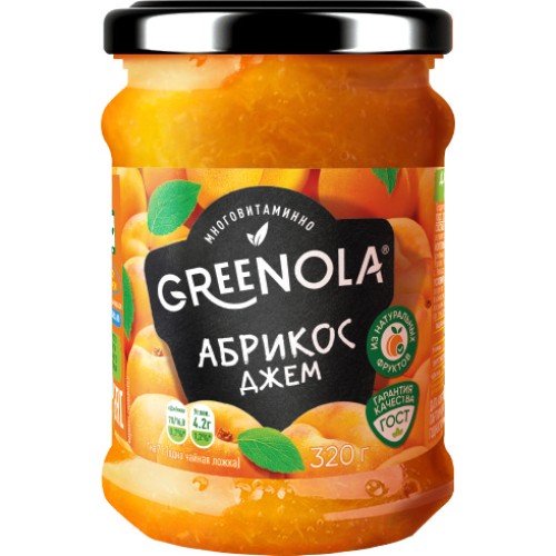 Джем GREENOLA абрикосовый 320г