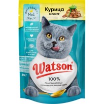 Корм WATSON с курицей в соусе для кошек 85г