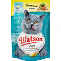 Корм WATSON с курицей в соусе для кошек 85г