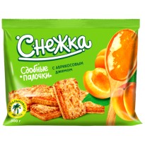 Палочки сдобные Снежка с абрикосовым джемом 300г