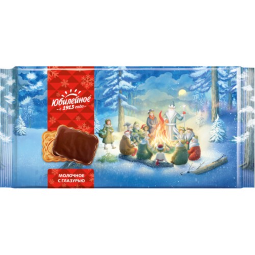 Печенье Юбилейное молоч. с глаз. 348г