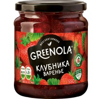Варенье GREENOLA клубничное стерилизованное 550г