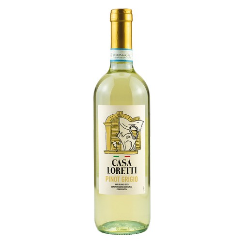 Вино CASA LORETTI Пино Гриджио сухое белое 0.75л