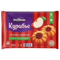 Печенье DELIBON Курабье с Яблочным Повидлом 300г