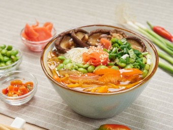 Рамен с грибами