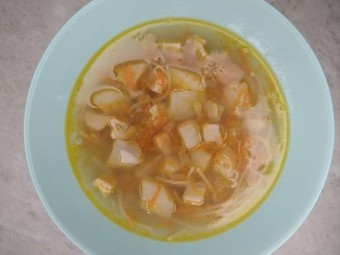 Легкий суп с вермишелью