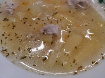 Суп с рисом и свининой