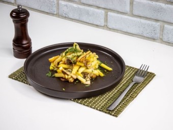 Жареный картофель с грибами