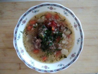 Густой суп из баранины