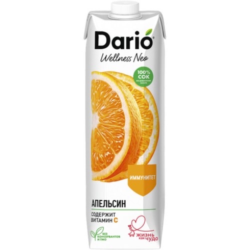 Сок Dario Wellness Апельсиновый 1л