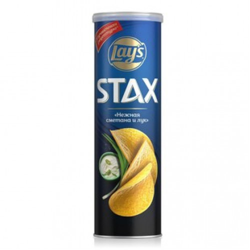 Чипсы Lay's Stax нежная сметана и лук 140г