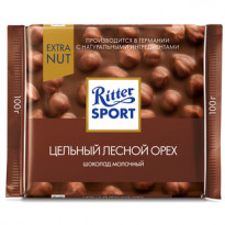 Шоколад Ritter Sport молочный цельный лесной орех 100г