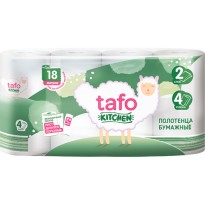 Полотенца TAFO бумажные 2 слоя 4 рулона