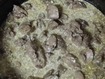 Жареная печень в майонезе