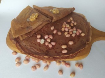 Шоколадные блинчики с арахисовым маслом