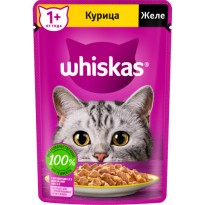 Корм Whiskas желе с курицей для кошек 75г