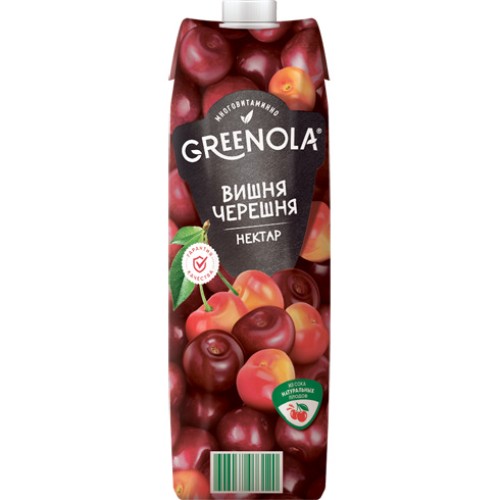 Нектар GREENOLA вишня-черешня 0.95л