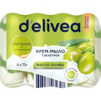 Крем-мыло DELIVEA туалетное 4x75г