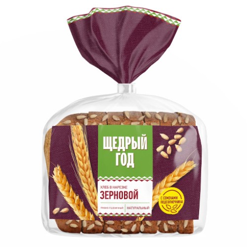 Хлеб ЩЕДРЫЙ ГОД Зерновой ржано-пшен. нар. 300г