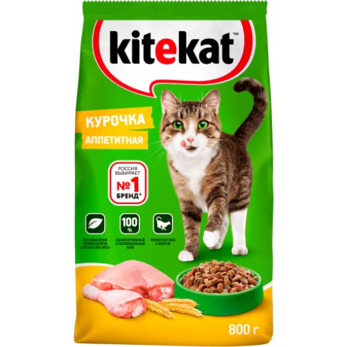 Сухой корм Kitekat курочка аппетитная для кошек 800г