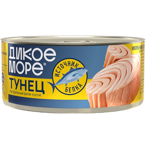 Тунец ДИКОЕ МОРЕ филе-кусок 185г