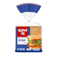 Хлеб ЩЕДРЫЙ ГОД Тостовый пшеничный 320г