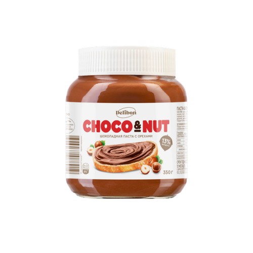 Паста DELIBON шоколадно-ореховая 350г