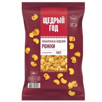 Макаронные изд. ЩЕДРЫЙ ГОД Рожки в.сорта 450г