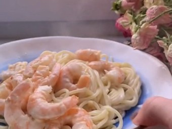 Паста с креветками