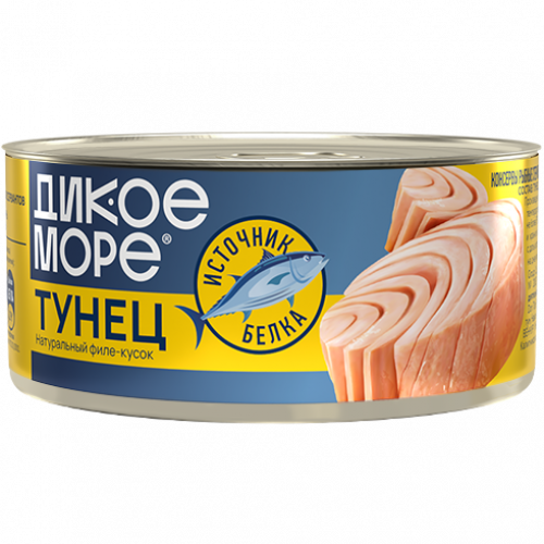 Тунец ДИКОЕ МОРЕ филе-кусок 185г