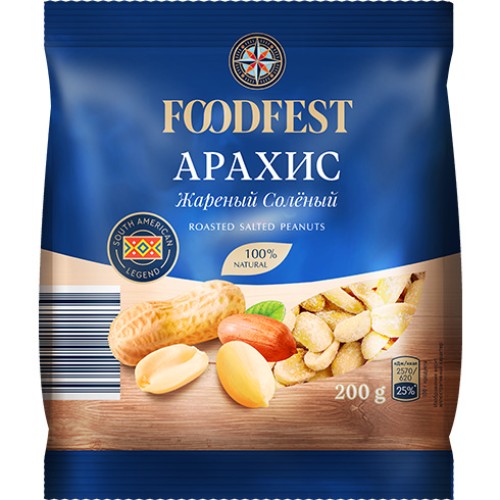 Ядра арахиса FOODFEST жареные соленые 200г