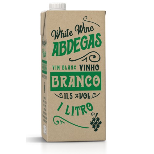Вино ординарное сухое белое Abdegas Branco 1л