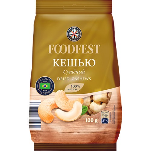 Ядра FOODFEST орехов кешью 100г