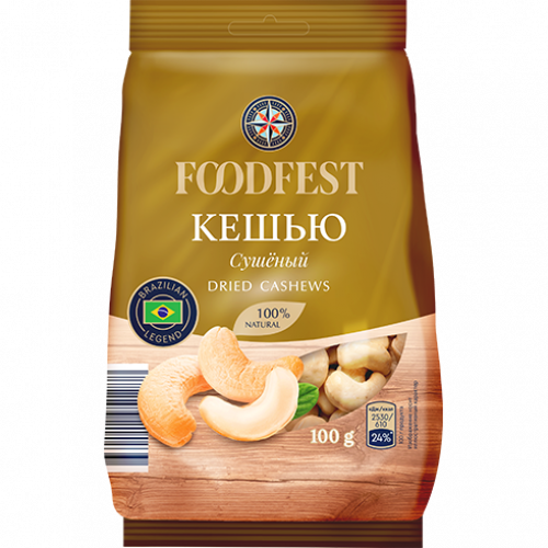 Ядра FOODFEST орехов кешью 100г