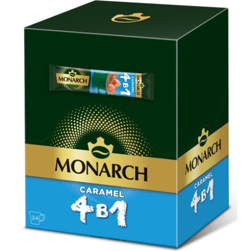 Напиток Monarch 4в1 Caramel кофейный раств. 24х13,5г