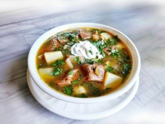 Суп с ревенем