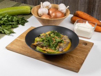 Печень индейки с овощами