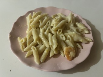 Сырная паста с креветками