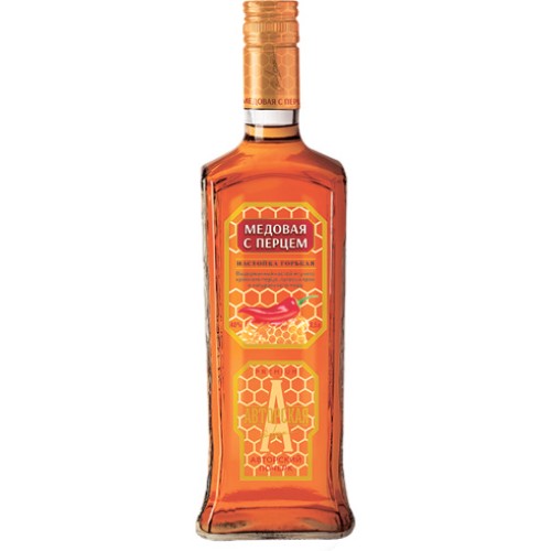 Настойка Авторская медовая с перцем горькая 40% 0.5л