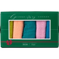 Комплект полотенец махровых 30х30см 5шт