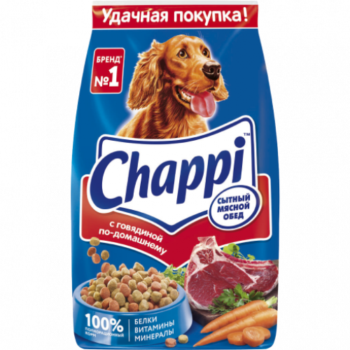 Корм Chappi с говяд. по-домашнему для собак 2.5кг