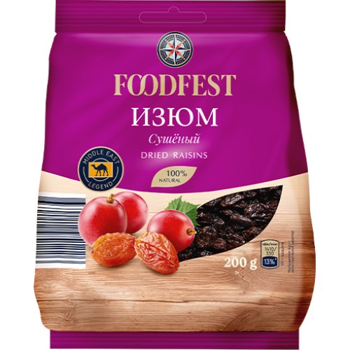 Изюм FOODFEST сушеный 200г