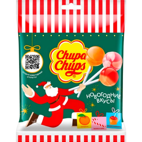 Карамель Chupa Chups новогодн. вкусы 120г